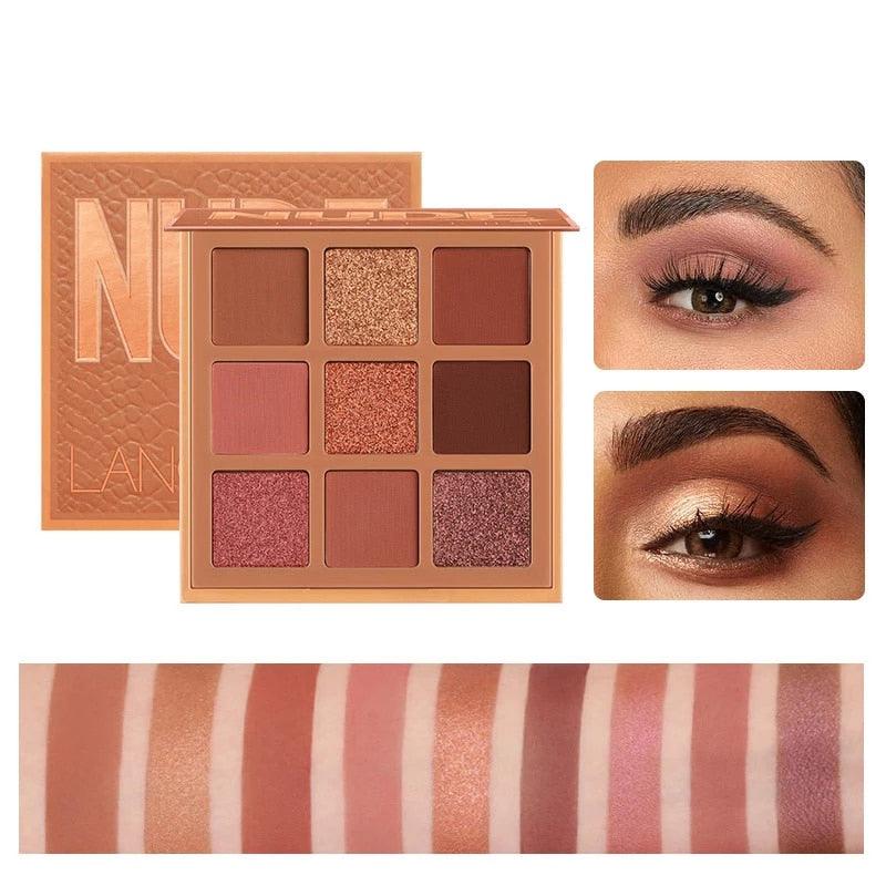 Paleta de Sombras 9 Cores - Langmanni - Estelar Express