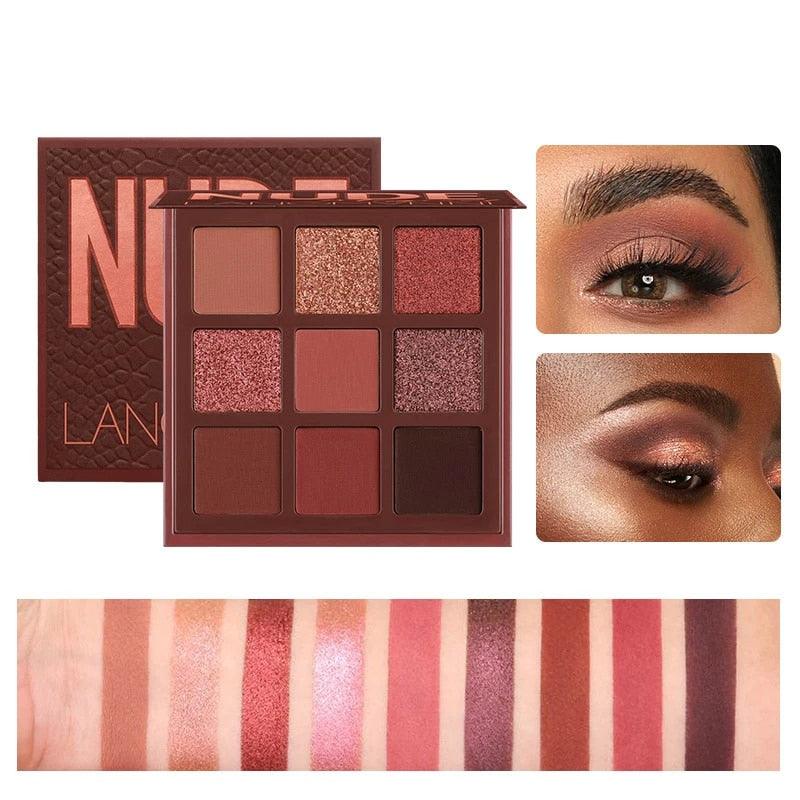 Paleta de Sombras 9 Cores - Langmanni - Estelar Express