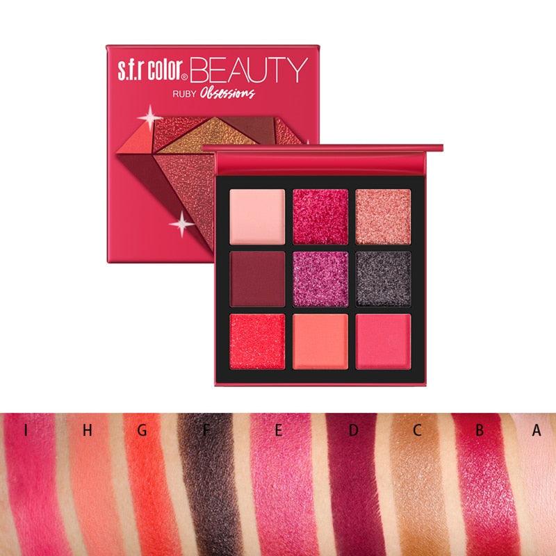 Paleta de Sombras 9 Cores - Langmanni - Estelar Express