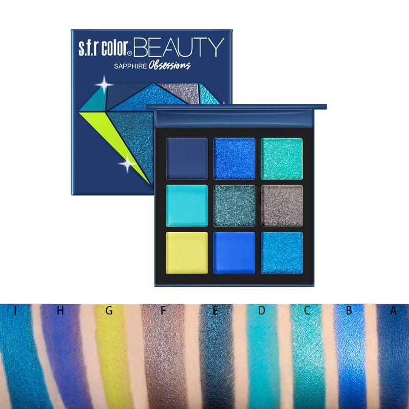 Paleta de Sombras 9 Cores - Langmanni - Estelar Express